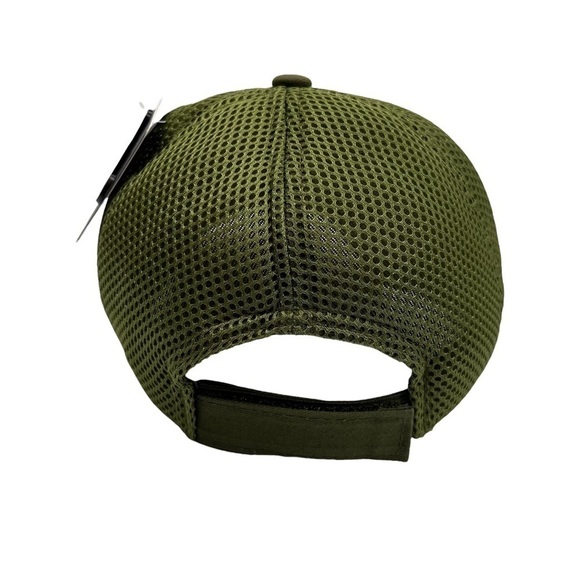 NWT DK Accessories Green AMERICAN FLAG Detachable Patch Premium Baseball Cap Hat - Picture 4 of 6